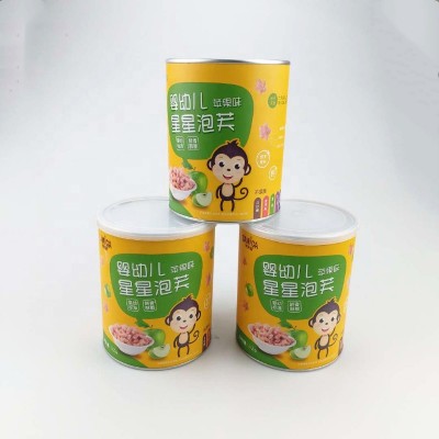 Label Custom Lamination Food Grade Moisture-proof Craft Paper Can For Baby Puff