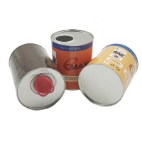 Environment-friendly Round Oil Packaging Container Composite Paper Motor Vehicle Oil Cans With Plastic Stopper