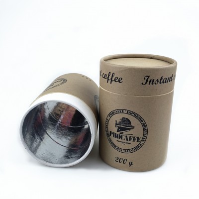 Biodegradable Recyclable Whole Paper Tube with Paper Cover for coffee